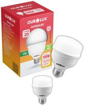 2 Lâmpadas Led Alta Potência T 20w Bivolt Base E27 Cor da Luz 3000k Branco-quente Ourolux 2 Lâmpadas Led Alta Potência T 20w Bivolt Base E27 Cor da Luz 3000k Branco-quente Ourolux