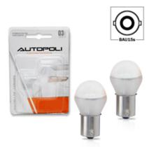 2 lampadas led bulb 1 polo 1141 3w 12v bau15s branco pino transversal