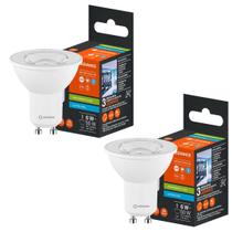 2 Lâmpadas Led Dicroica Ho 6w Branco Frio 6500k 550lm Bivolt Gu10 Ledvance