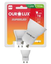 2 Lâmpadas LED Ourolux 7w Gu10 Bivolt Cor da Luz 6500K Branco Frio Ourolux 2 Lâmpadas LED Ourolux 7w Gu10 Bivolt Cor da Luz 6500K Branco Frio Ourolux