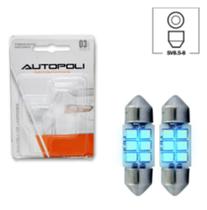 2 lampadas led torpedo universal longa 42mm 12v 1,8w equivalente 18w 6 leds azul luz de teto 2 lampadas led torpedo universal longa 42mm 12v 1,8w equivalente 18w 6 leds azul luz de teto