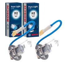 2 Lâmpadas Original Bosch H3 Pure Light Sandard 12v 55w Farol Alto e Baixo