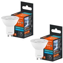 2 Lâmpadas Par16 Ledvance 4w6500k Luz Fria Biv 370lm Gu10