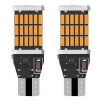 2 Lâmpadas T15 Led Canbus W16w Iluminação Laranja Carro