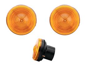 2 Lanterna Dianteira Seta para Ônibus Busscar Caio Comil 70mm AM