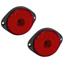 2 Lanterna Frontal 65mm Led Bivolt Conector Carreta Caminhão