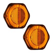 2 Lanterna Lateral Amarelo Led Bivolt C/guia De Luz S/suporte