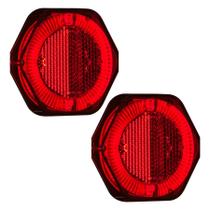 2 Lanterna Lateral Bivolt C/ Guia Vermelho Led Sinalsul 2049vm