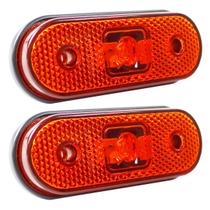 2 Lanterna Lateral Caminhão Carreta Facchini LED BIVOLT AM