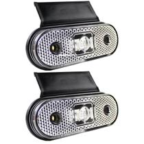 2 Lanterna Lateral Caminhão Carreta Facchini LED CR +Suporte