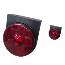 2 Lanterna Lateral Caminhão Led 85mm Carreta Randon Vermelha