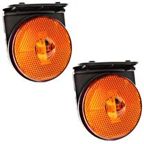 2 Lanterna Lateral Carreta Randon 88mm LED BIVOLT AM +Suporte