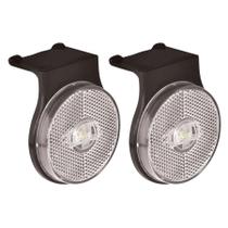 2 Lanterna Lateral Carreta Randon Bivolt Cristal Led 65mm