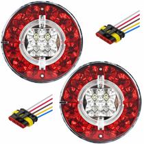 2 Lanterna LED Multifunção Caminhão Carreta Trator Buggy 24V + Conector