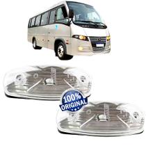 2 Lanterna Ônibus Caminhão Baú Lateral Teto Placa CRISTAL 2 Lanterna Ônibus Caminhão Baú Lateral Teto Placa CRISTAL