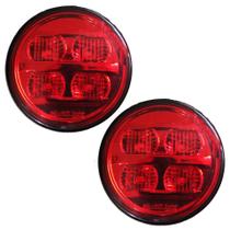 2 Lanterna Ônibus Caminhão Carreta 70mm 4 Led VM BIVOLT