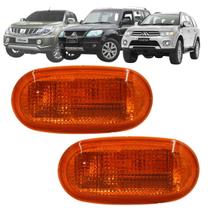 2 Lanterna Pisca Seta Lateral Paralama L200 Triton Pajero TR4 Pajero Dakar Outdoor Sport 2007 Até 2015 com LED