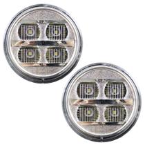 2 Lanterna Seta Ônibus Caminhão 70mm 4 Led AM/CR BIVOLT