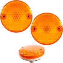 2 Lanterna Teto 70mm para Ônibus Marcopolo Busscar Caio + Soquete AM