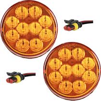 2 Lanterna Traseira 96mm Ônibus Caminhão Bugue 10 LED AM 12V +Conector 2 Lanterna Traseira 96mm Ônibus Caminhão Bugue 10 LED AM 12V +Conector
