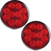 2 Lanterna Traseira 96mm Ônibus Caminhão Bugue 10 LED VM 24V
