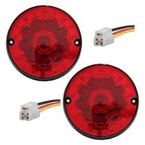 2 Lanterna Traseira Ônibus Caminhão 125mm 10 LED 24V VM + Conector