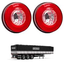 2 Lanterna Traseira Randon 125mm Corujinha Metalizad Luz Ré 2 Lanterna Traseira Randon 125mm Corujinha Metalizad Luz Ré