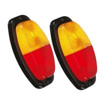 2 Lanterna Traseiro Reboque Universal Bicolor ( Canoinha )