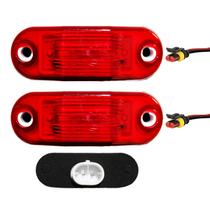 2 Lanterna Vigia Teto Ônibus Caminhão 2 LED BIVOLT VM +Conector