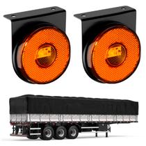 2 Lanternas 1 Maria Carreta LED Âmbar 85mm Saída Fios