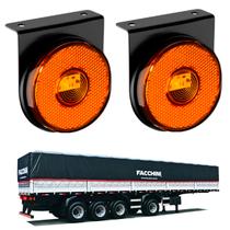 2 Lanternas 1 Maria Facchini LED Âmbar 85mm Saída Fios 2 Lanternas 1 Maria Facchini LED Âmbar 85mm Saída Fios