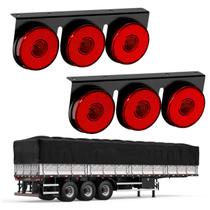 2 Lanternas 3 Marias Carreta LED Rubi 85mm Saída Fios