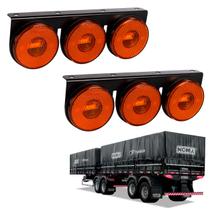 2 Lanternas 3 Marias Noma LED Âmbar 85mm Saída Fios