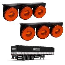 2 Lanternas 3 Marias Randon LED Âmbar 85mm Saída Fios