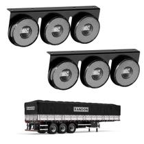 2 Lanternas 3 Marias Randon LED Cristal 85mm Saída Fios