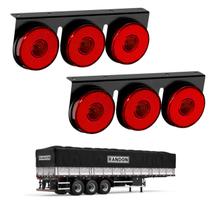 2 Lanternas 3 Marias Randon LED Rubi 85mm Saída Fios