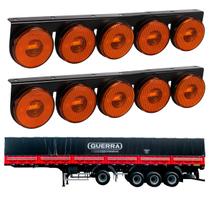 2 Lanternas 5 Marias Guerra LED Âmbar 85mm Saída Fios