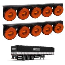 2 Lanternas 5 Marias Randon LED Âmbar 85mm Saída Fios