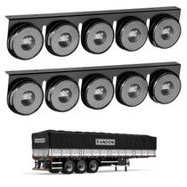 2 Lanternas 5 Marias Randon LED Cristal 85mm Saída Fios