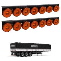 2 Lanternas 7 Marias Randon LED Âmbar 85mm Saída Fios