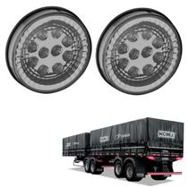 2 Lanternas Traseira LED Noma 125mm Cristal Bivolt