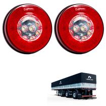 2 Lanternas Traseira Librelato LED 125mm Corujinha Luz de Ré 2 Lanternas Traseira Librelato LED 125mm Corujinha Luz de Ré