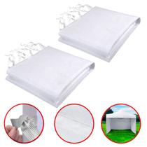 2 Laterais De Fechamento Branca 3x1,80 Metros Para Tenda 3x3