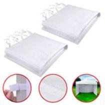 2 Laterais De Fechamento Branca 3x1,80 Metros Para Tenda 3x3