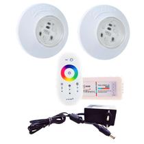 2 Led Para Piscina Smd Rgb 95mm 18 Lâmp Módulo E Fonte