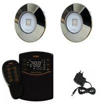 2 Led Slim Rgb 10w Inox 316 Piscina Smartpool Fonte Cabo 2m