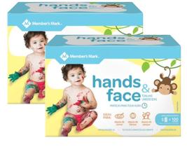 2 Lenços umedecidos Member's Mark mão e rosto hipoalergênico