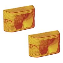 2 Lente Lanterna Lateral Retangular Carreta Furgao Gf0030