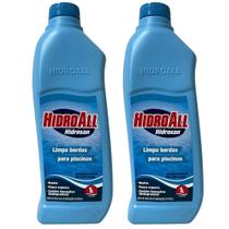 2 Limpa Bordas Hidroall Piscina Fibra Vinil Alvenaria 1 Lt 2 Limpa Bordas Hidroall Piscina Fibra Vinil Alvenaria 1 Lt