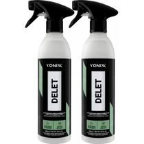 2 Limpador de Borrachas Pneus Plasticos Automotivo Delet 500ml Vonixx
